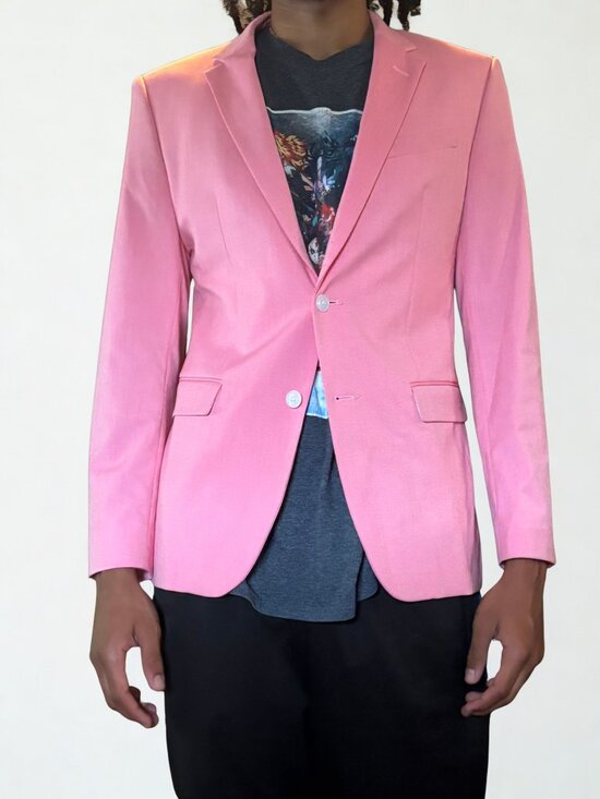 Egara Other - Modern Slim Fit Pastel Pink Two-Button Blazer Suit Jacket 38 R
